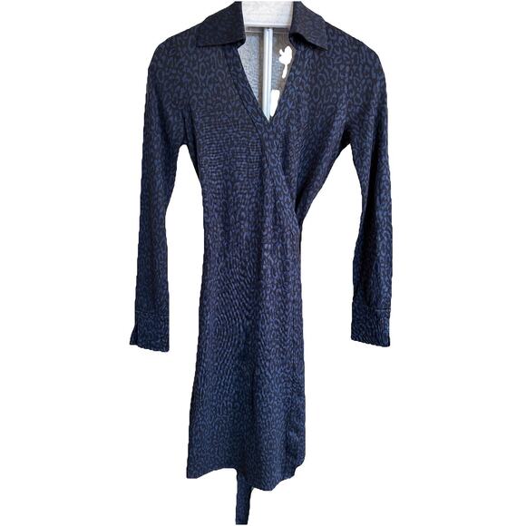 Diane von Furstenberg DVF Women Wrap Dress V-Neck, Long Sleeve 100% Silk Size 4 - Picture 13 of 16